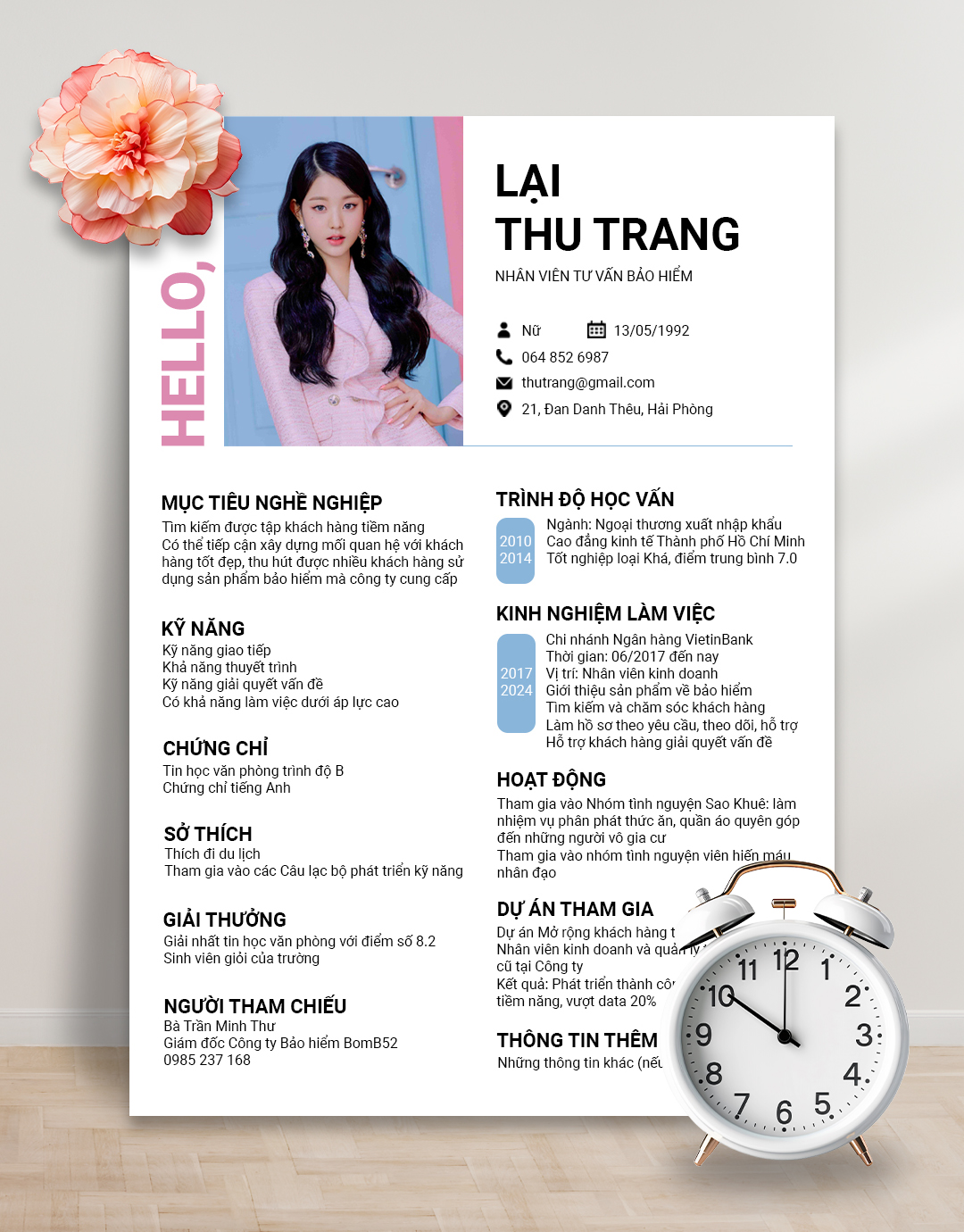 Mẫu CV Thu ngân 02