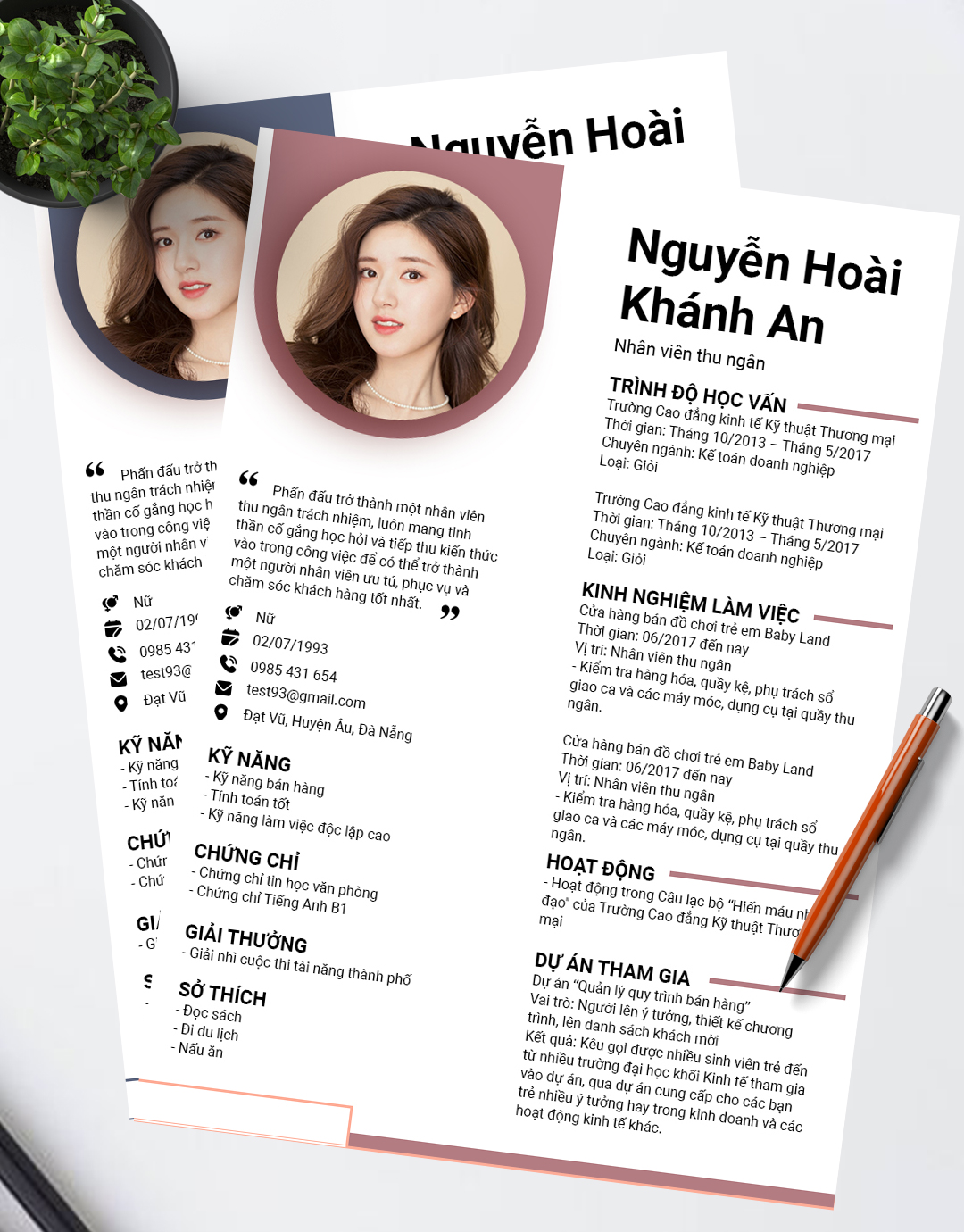  CV Thu ngân 03