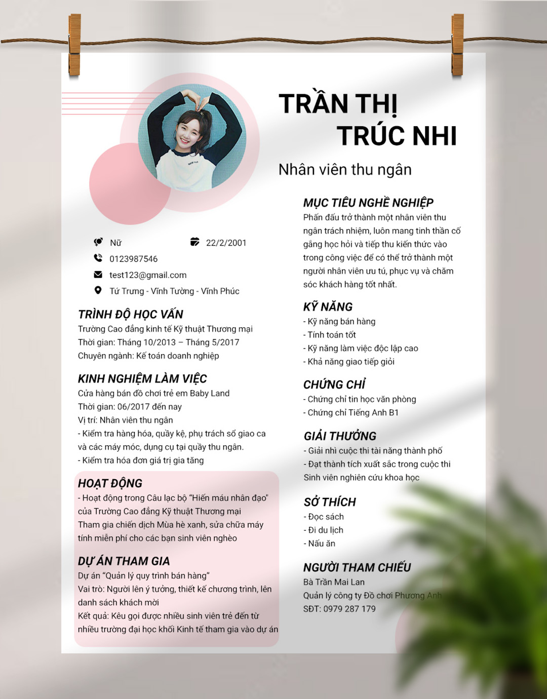 mẫu cv