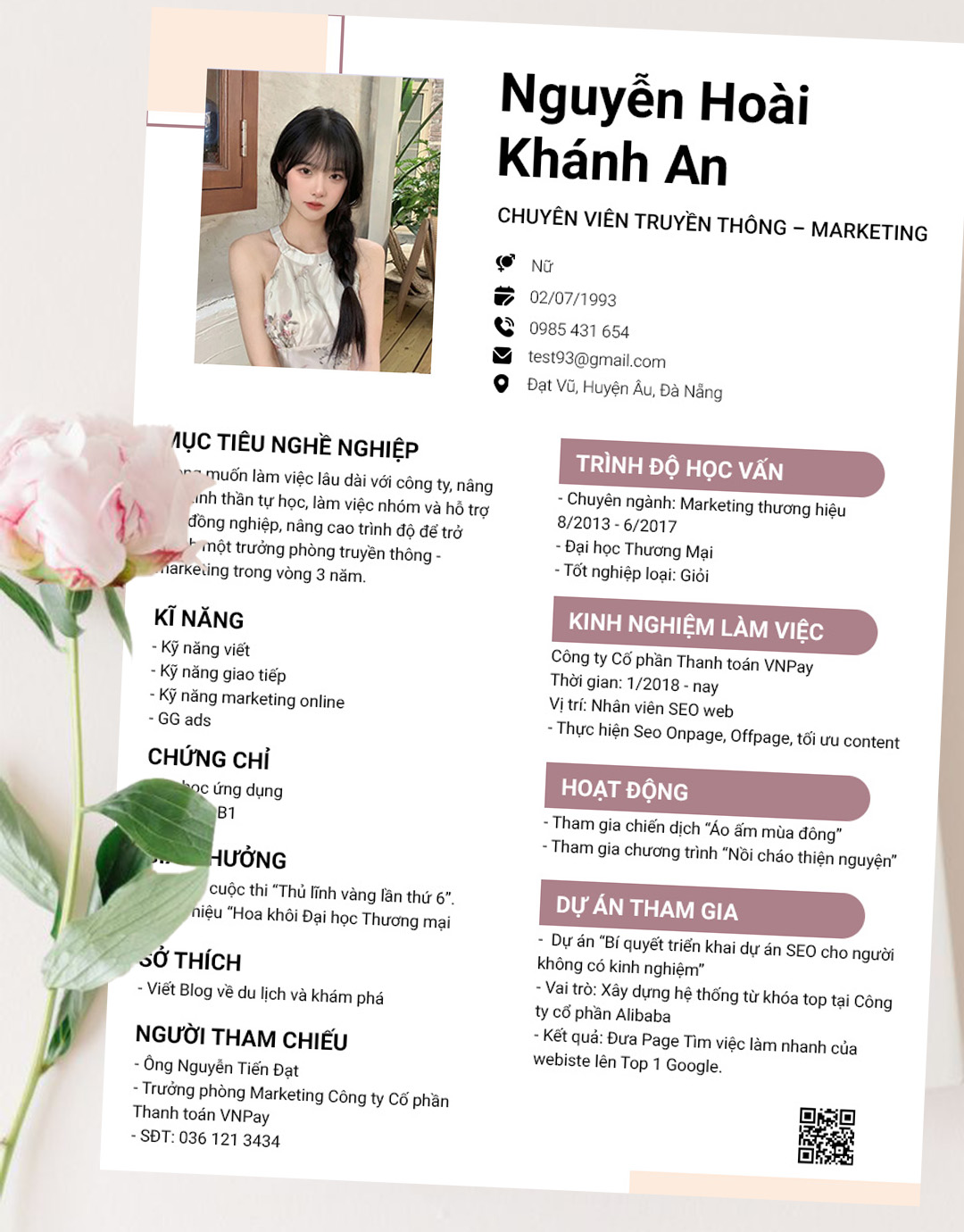 mẫu cv