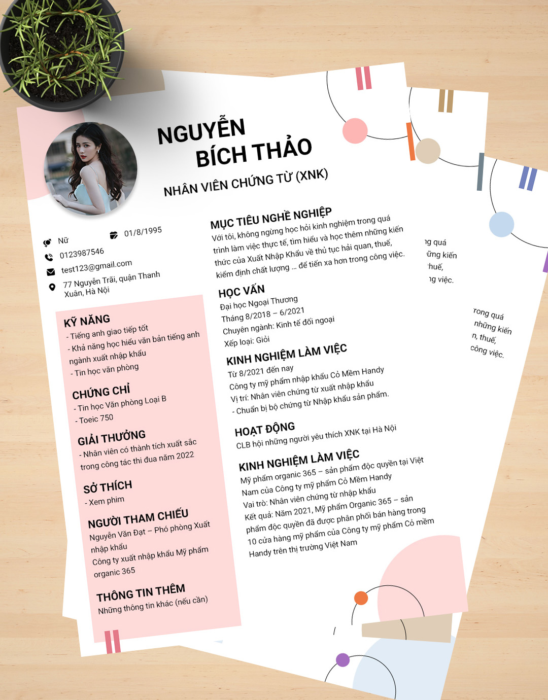 mẫu cv