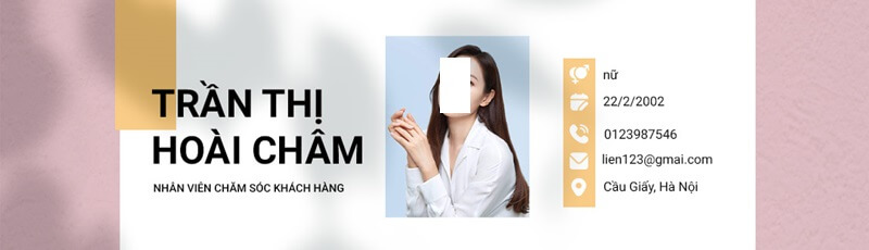 Phần thông tin cá nhân - định danh cơ bản về ứng viên