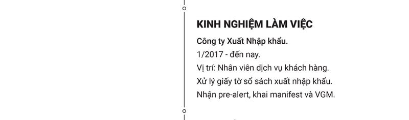 Phần kinh nghiệm làm việc - nút thắt quan trọng để sàng lọc ứng viên