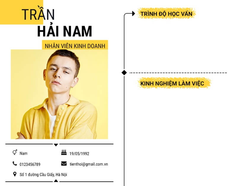 Danh mục thông tin cá nhân trong CV xin việc tiếng Việt