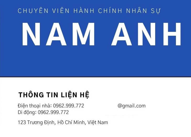 Viết Thông tin cá nhân trong CV hành chính nhân sự