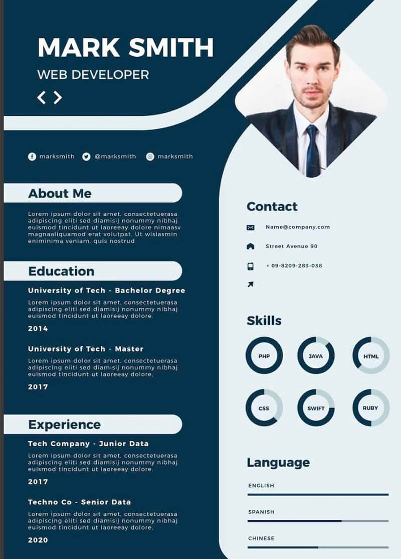 CV developer mẫu