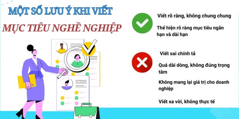 Lưu ý viết mục tiêu chuyên nghiệp