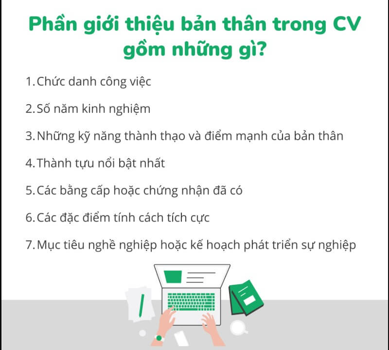 Các nội dung quan trọng trong phần giới thiệu bản thân