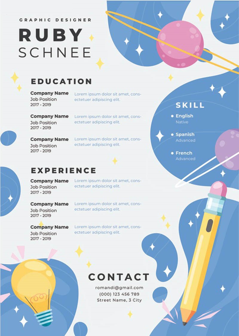 Mẫu CV designer chuyên nghiệp