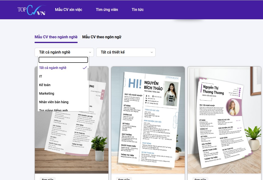 Tạo CV nhanh, hiệu quả trên điện thoại