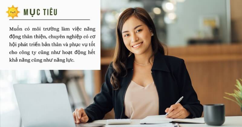 Mục tiêu thể hiện trong CV nhân viên kinh doanh